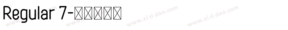 Regular 7字体转换